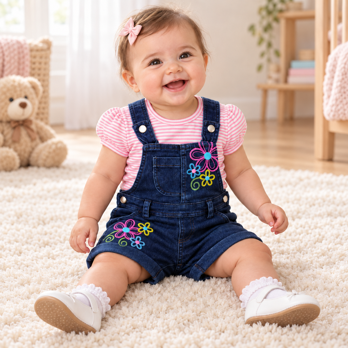 Overol de verano en jean para niña