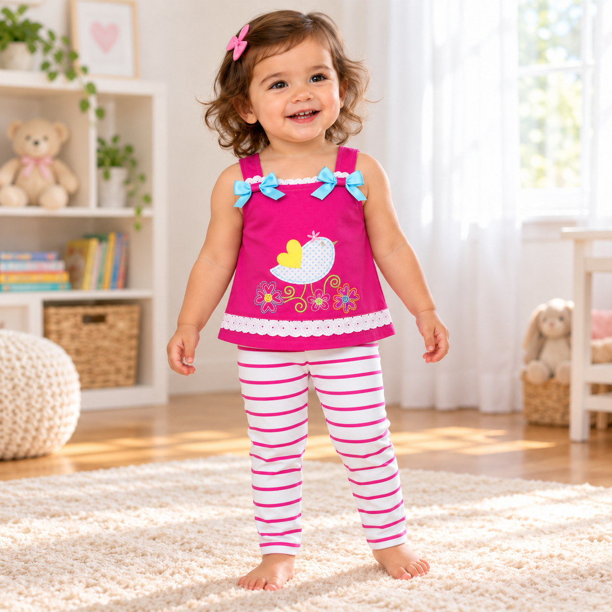 Conjunto con leggin y blusita para niña