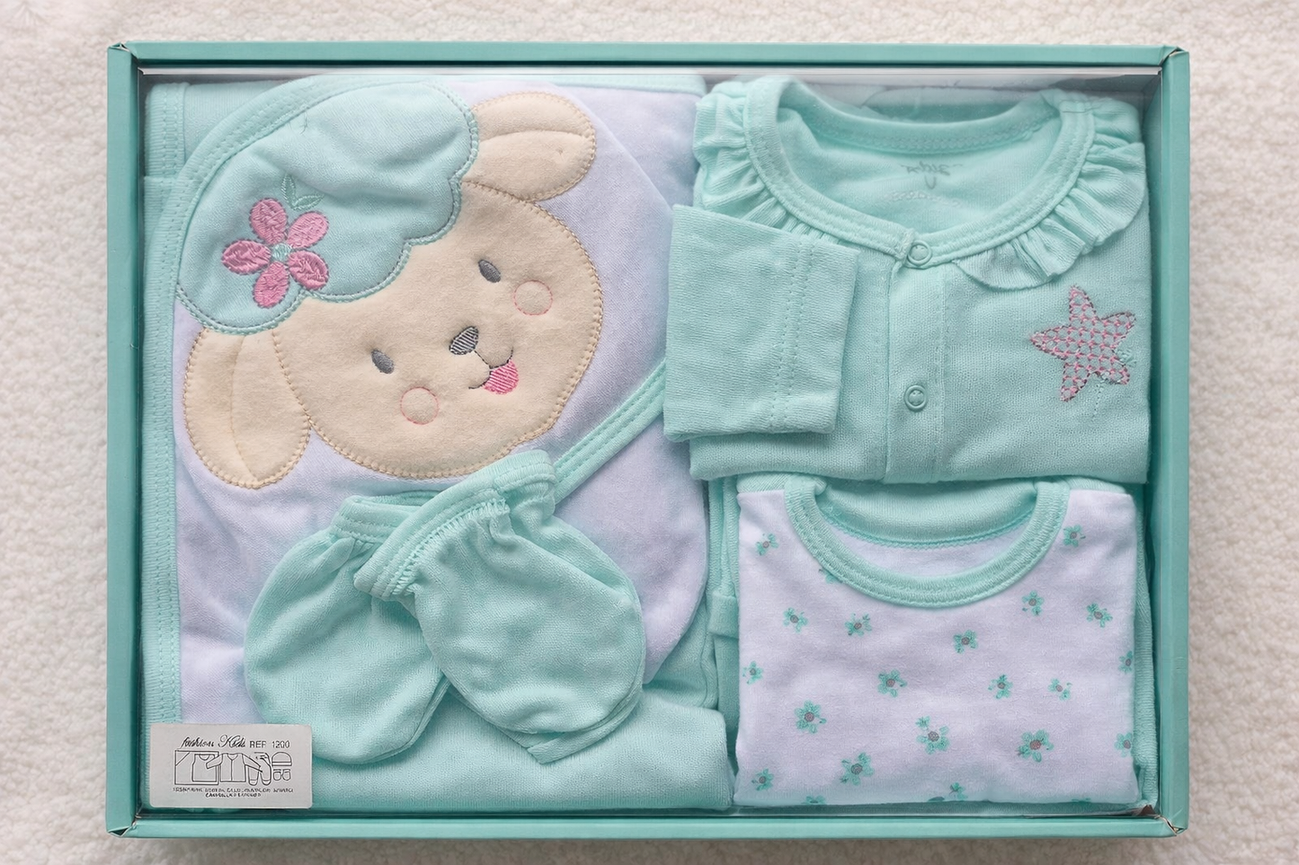 Primera muda 6 piezas de ovejita para niña