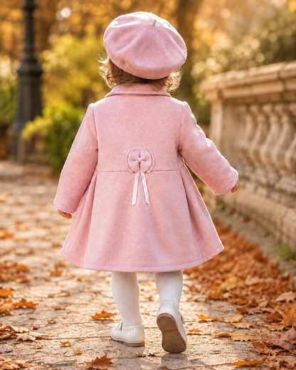 Abrigo gaban en paño para niña