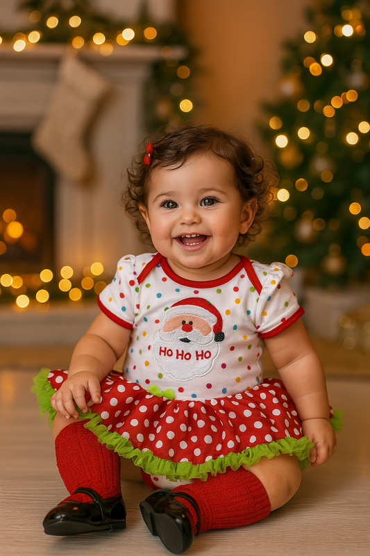 Vestido de tutu de navidad para bebé