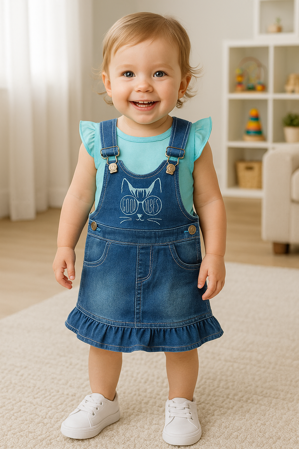 Conjunto jardinera para niña