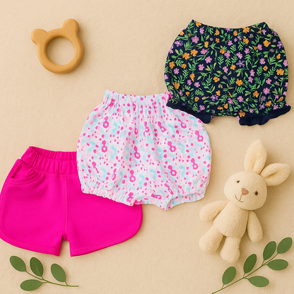 Paquete x 3 short para niña