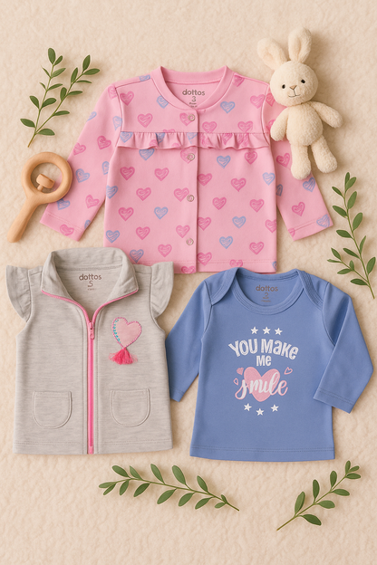 Set de 3 saquitos para bebé