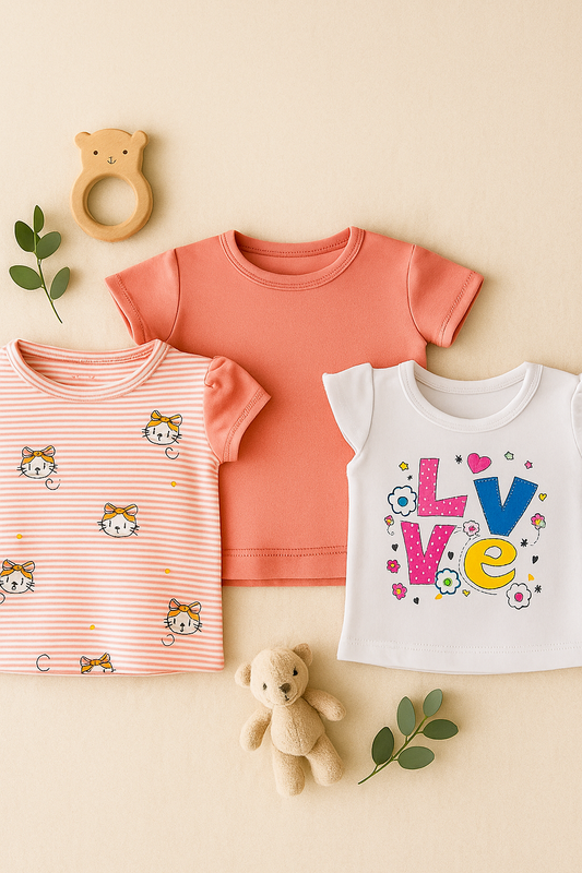 Paquete x 3 camisetas para bebé