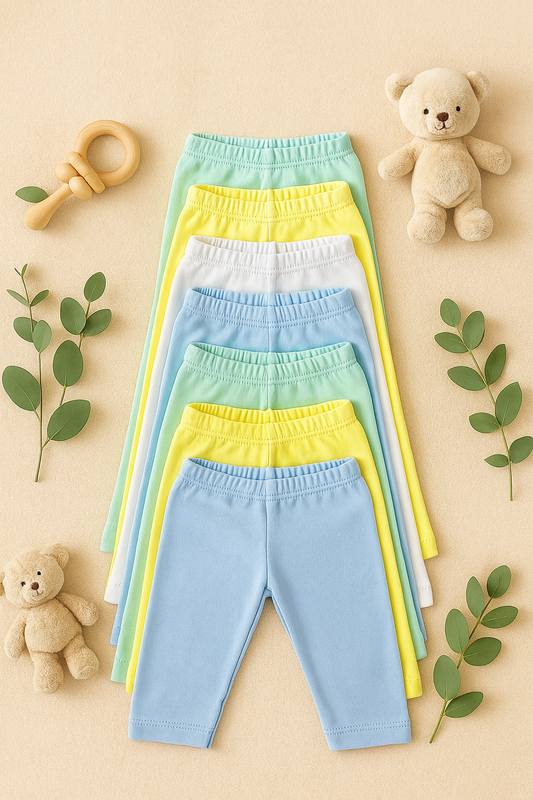 Semanario x 7 pantalones unicolor para bebé