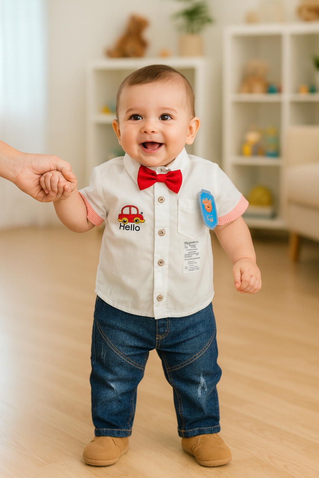 Conjunto camisa corbatín para niño
