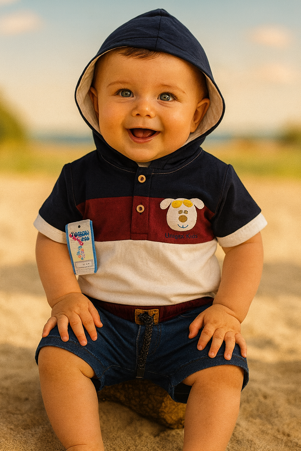 Conjunto de verano con capota para bebé