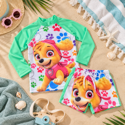 Traje de baño 2 piezas estampado para bebés y niñas