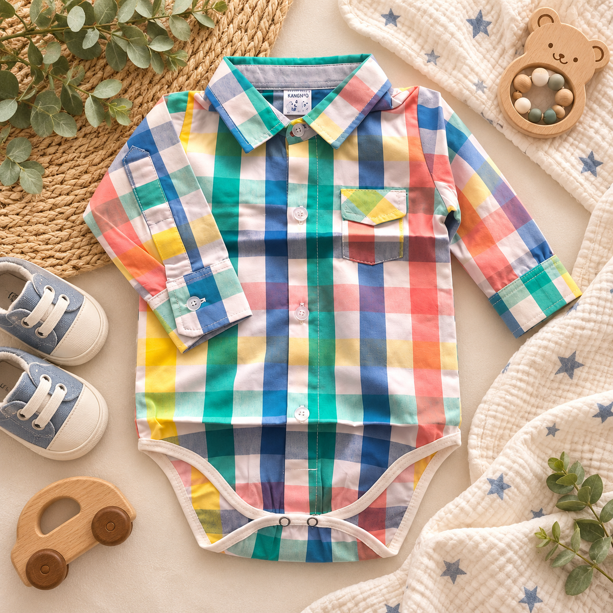 Body camisero manga larga para niño