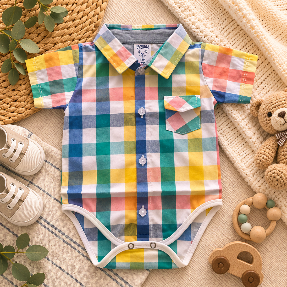Body camisero manga corta para niño