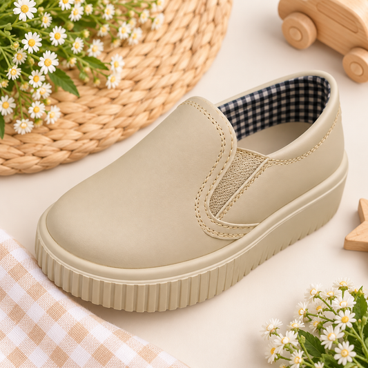 Zapato suela blanda mocasín sintético para niño