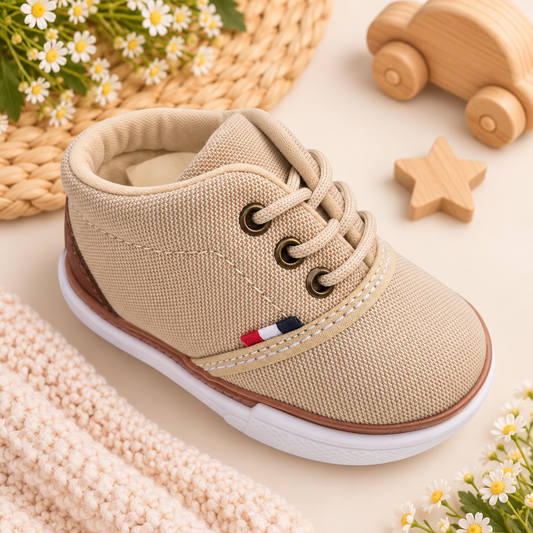 Zapato suela blanda con cordón para niño