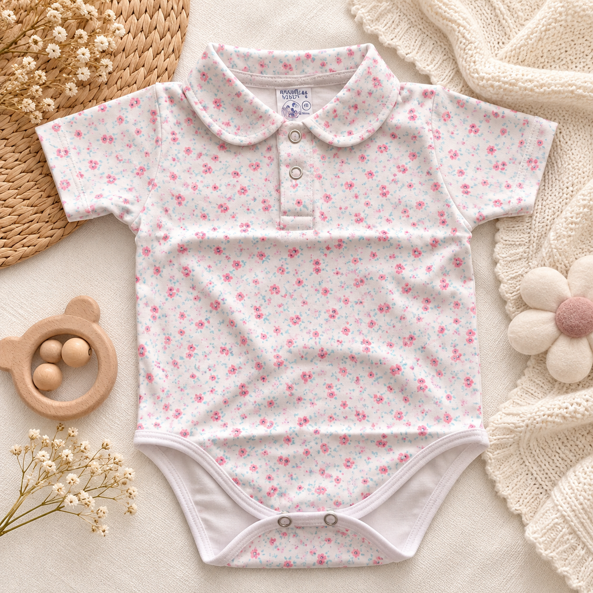 Body cuello bebé para niña