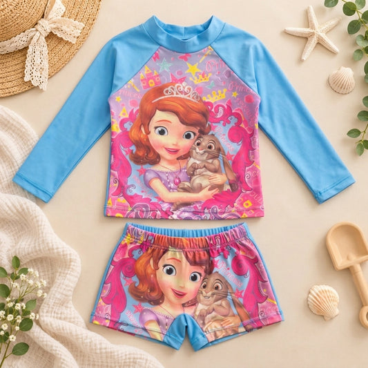 Traje de baño 2 piezas estampado para bebés y niñas
