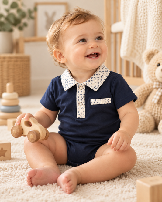 Body cuello polo para niño