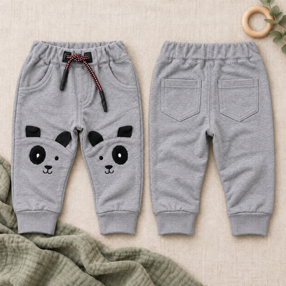 Jogger en algodón con aplique para bebé-niño