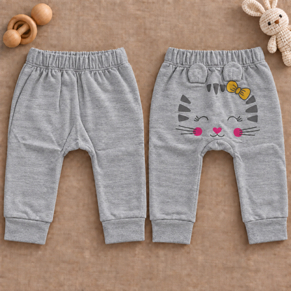 Jogger en algodón para bebé-niña