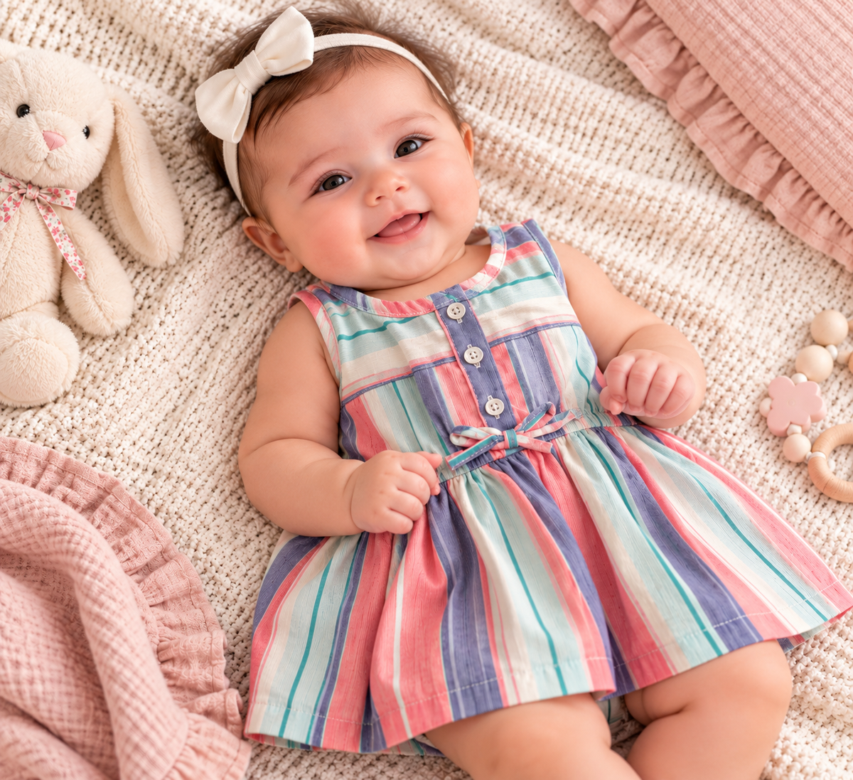 Conjunto vestido y saquito para bebé