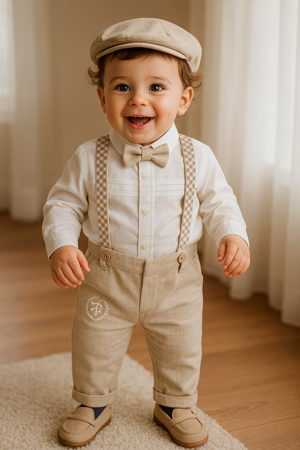 Conjunto formal pantalón en lino para bebé