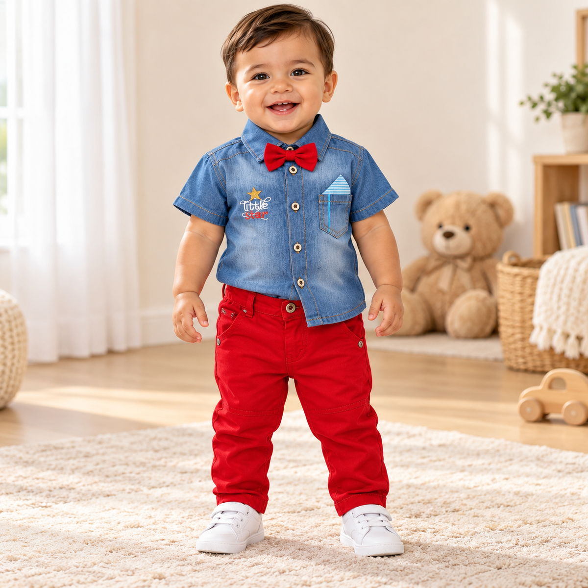 Conjunto casual con cobratín para niño