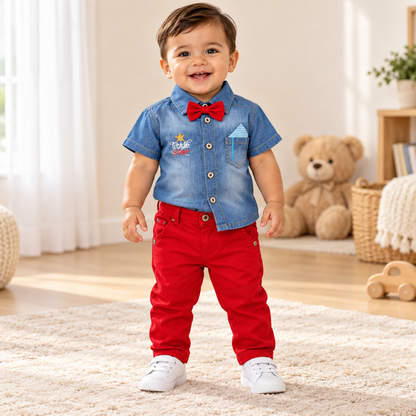 Conjunto casual con cobratín para niño