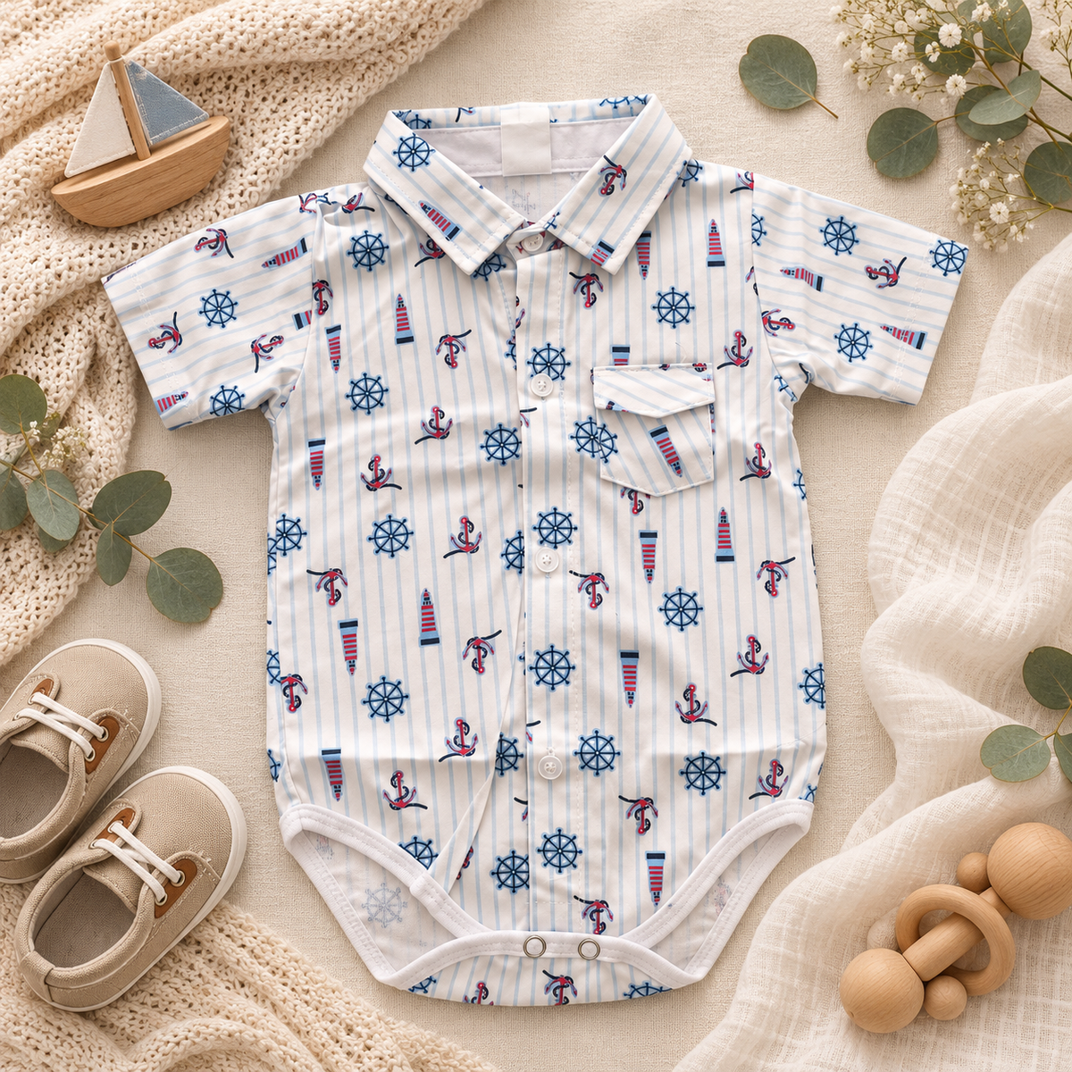 Body camisero manga corta para niño