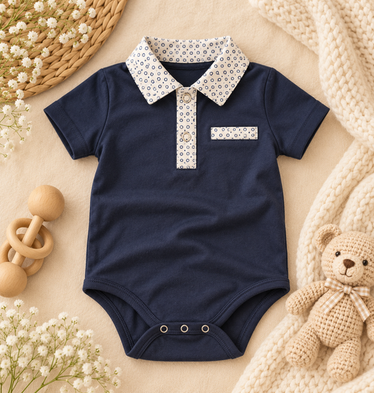 Body cuello polo para niño