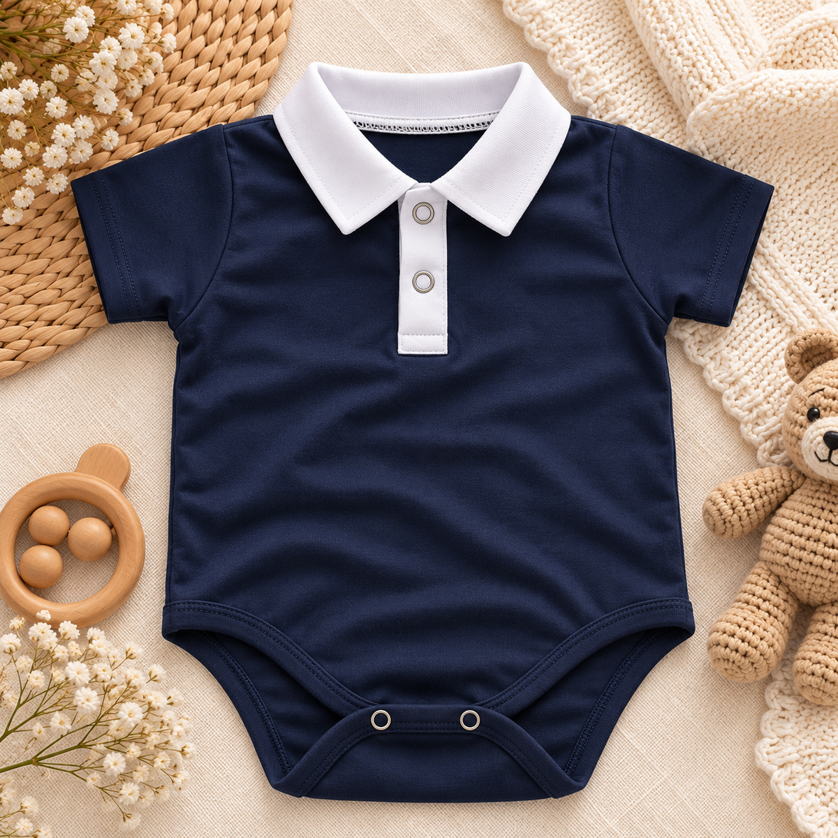 Body cuello polo para niño