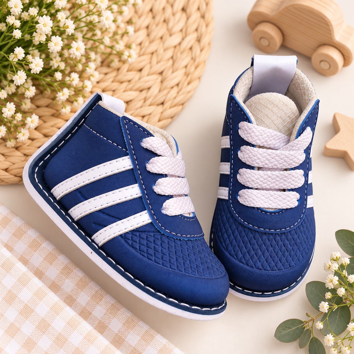 Tenis no tuerce azul para niño
