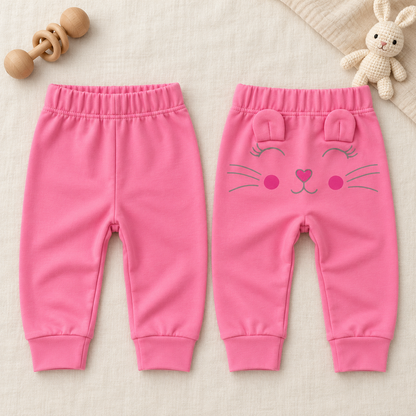 Jogger en algodón para bebé-niña
