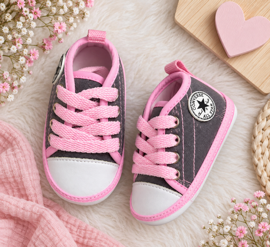 Tenis tipo converse sin suela para bebé