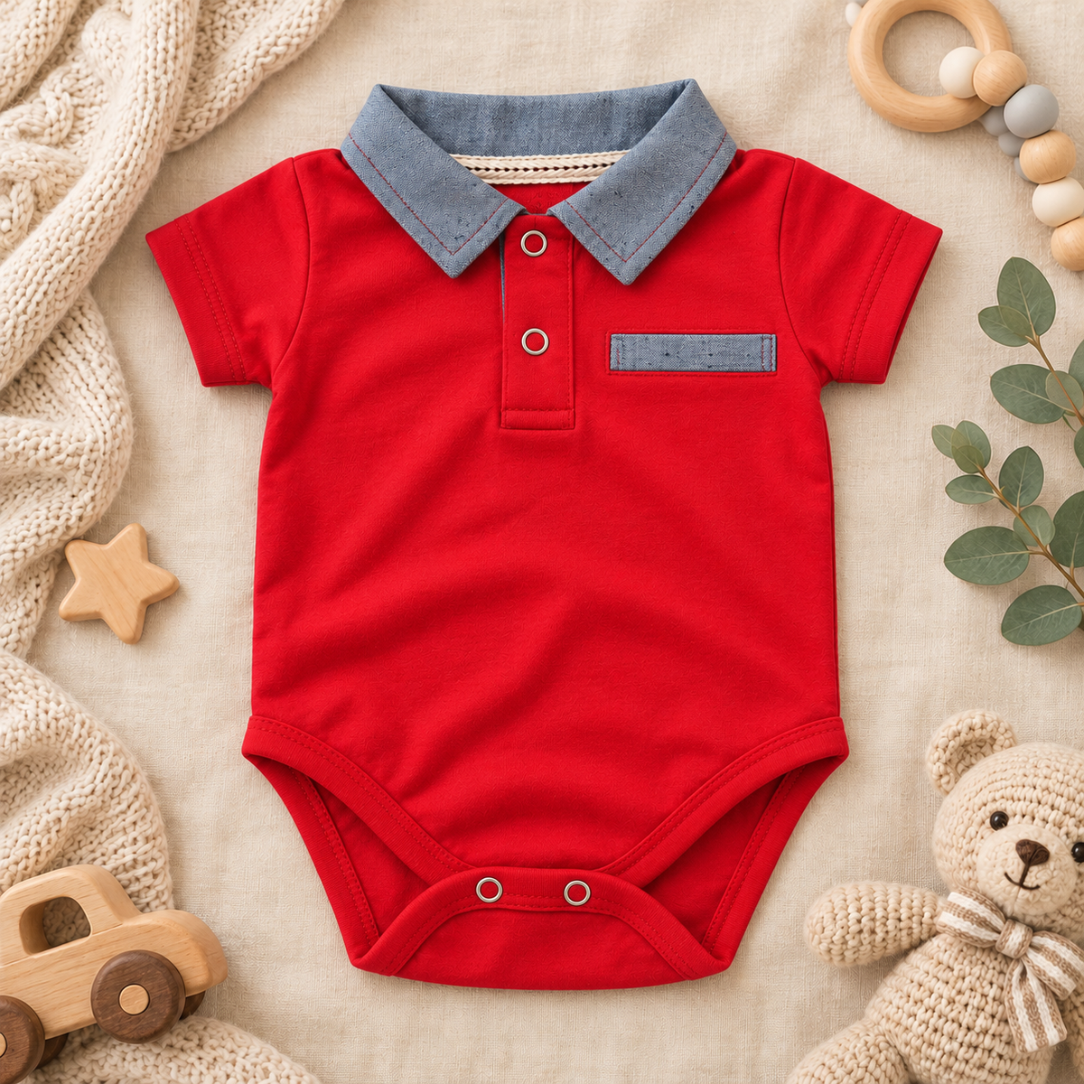 Body cuello polo para niño