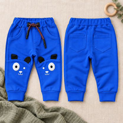 Jogger en algodón con aplique para bebé-niño