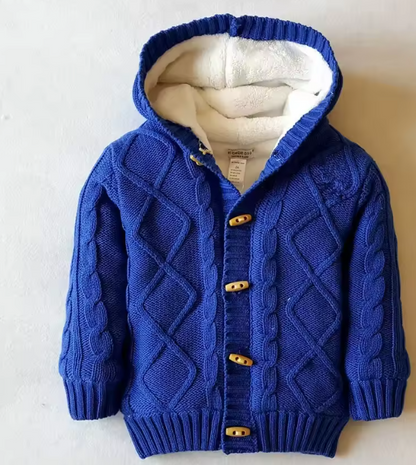 Saco tejido forro polar invernal para niños