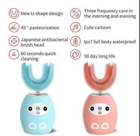 Cepillo Dental Lava Encias en U Eléctrico Recargable para niños