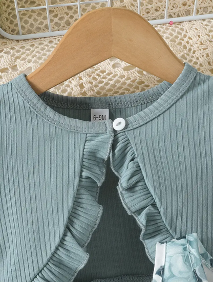 Vestido con torero manga corta para niña