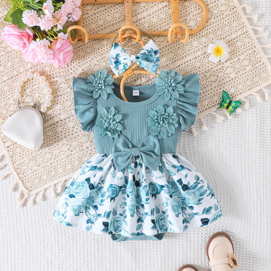 Body vestido para bebé - niña