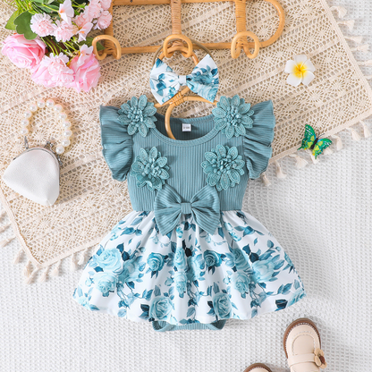 Body vestido para bebé - niña