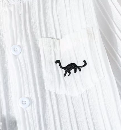 Conjunto camisa cuello neru para niño