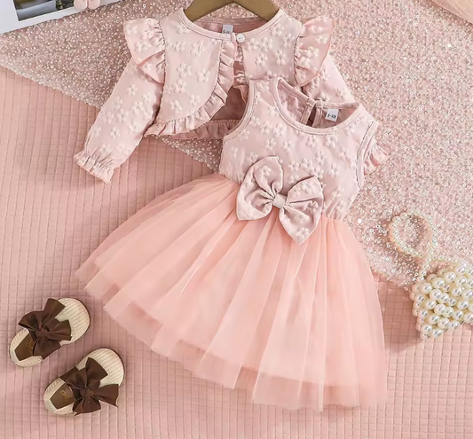 Vestido tutu con torerito manga larga para niña