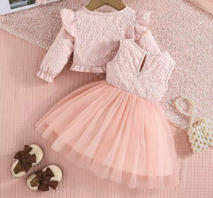 Vestido tutu con torerito manga larga para niña