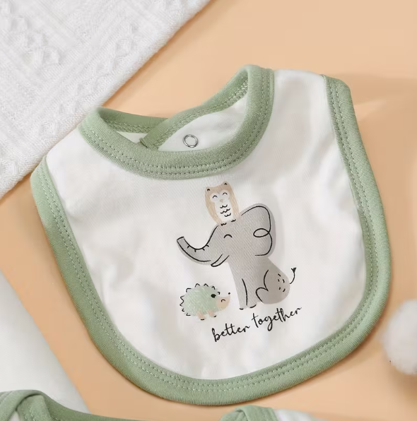 Primera muda 8 piezas estampada elefante para niño