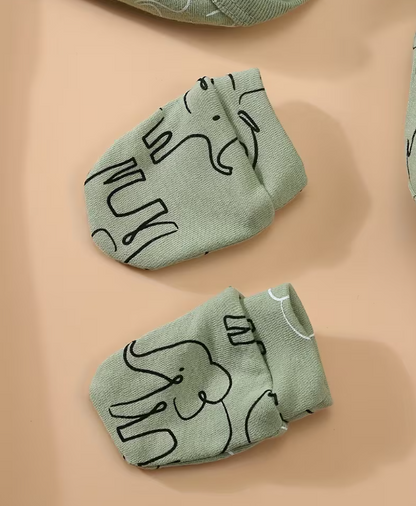 Primera muda 8 piezas estampada elefante para niño