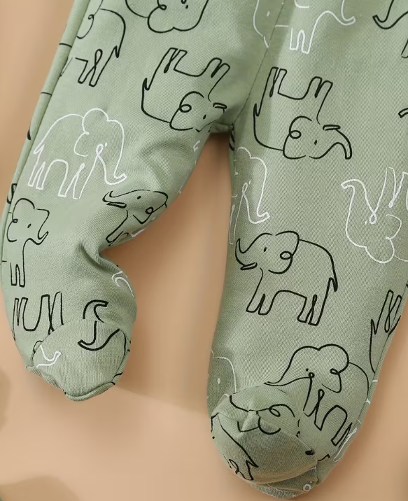 Primera muda 8 piezas estampada elefante para niño