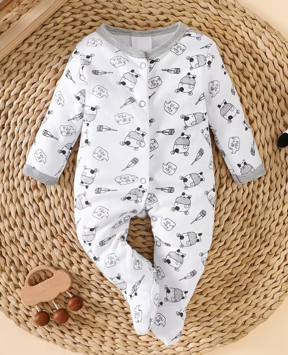Primera muda 8 piezas estampada vaquita para bebé