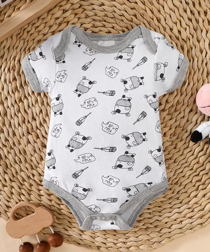 Primera muda 8 piezas estampada vaquita para bebé