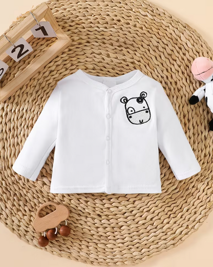 Primera muda 8 piezas estampada vaquita para bebé