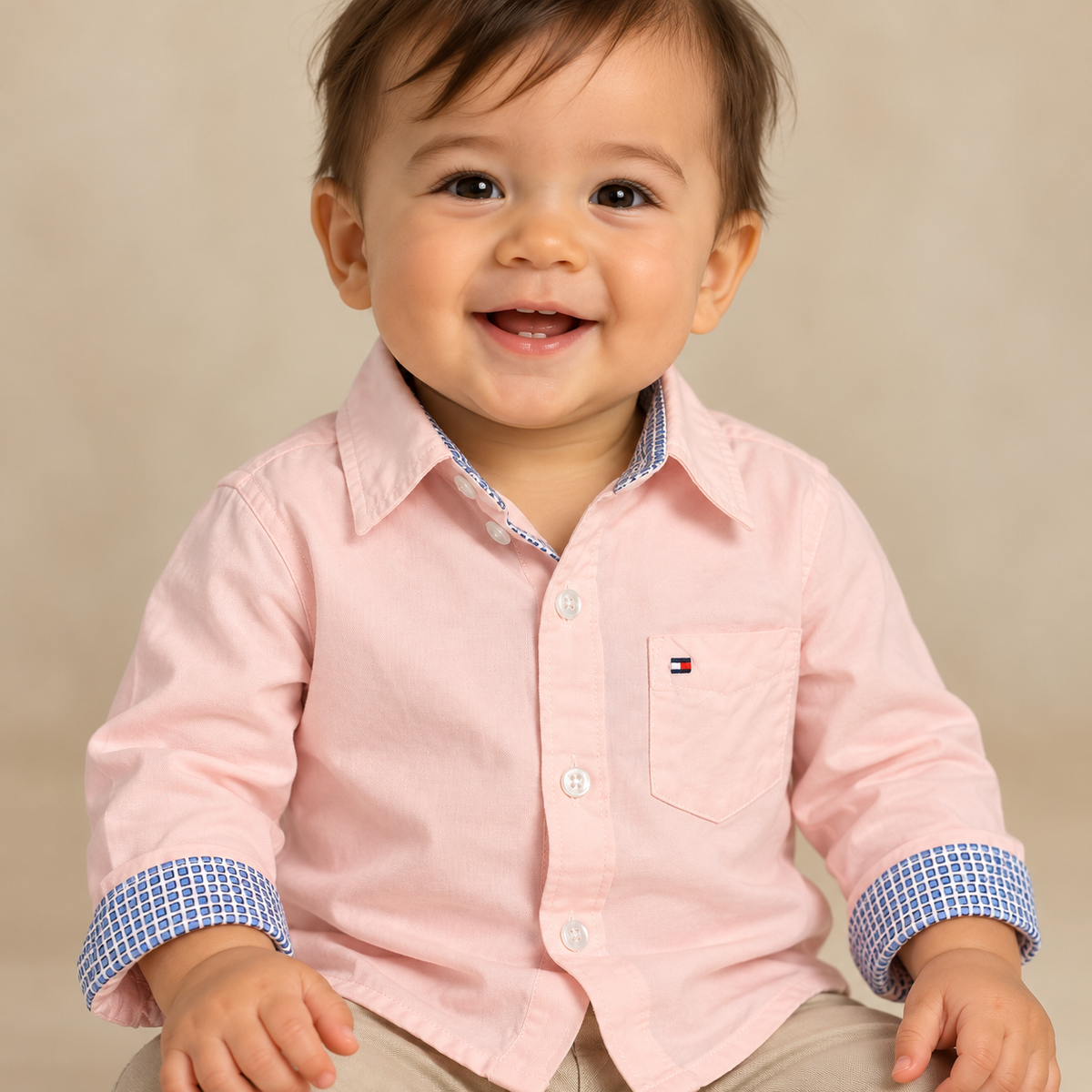 Camisas manga larga 100% algodón para niño