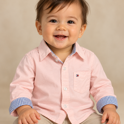 Camisas manga larga 100% algodón para niño
